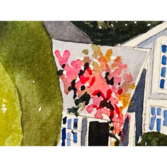 JEAN ANDREW 'SCONSET NANTUCKET Large Framed Watercolor Painting- 30 x 24" - Picture 6 of 16